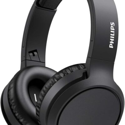 PHILIPS H5205 Over-Ear Wireless Headphones with 40mm Drivers, Lightweight Cushioned Headband, Black