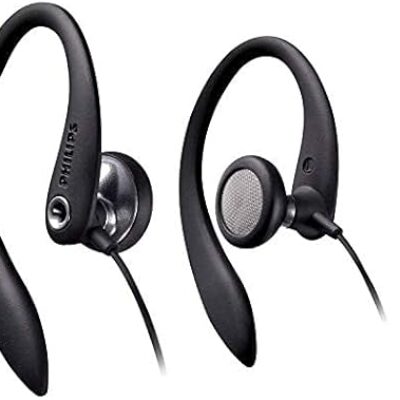 PHILIPS Over The Ear Sport Earbuds with Mic, Earphones for Sports, Running and Gym