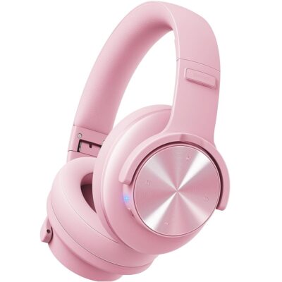 Picun B8 Headphones Wireless Bluetooth, 120H Bluetooth Headphones Over Ear with 3EQ Music Modes, Hands-Free Calls, Deep Bass Headphones for Travel Home Office Cellphone PC (Pink)