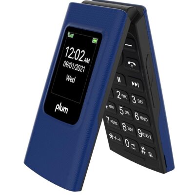 Plum Flipper 4G LTE Unlocked Flip Phone ATT Tmobile Speed Talk 2022 Model – Blue