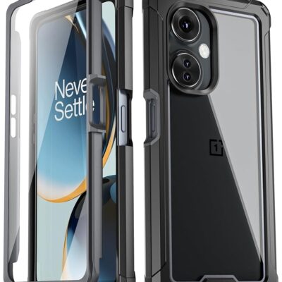 Poetic Guardian Case for OnePlus Nord N30 5G, [20FT Mil-Grade Drop Tested], Full Body Hybrid Shockproof Bumper Cover with Built-in Screen Protector, Black/Clear