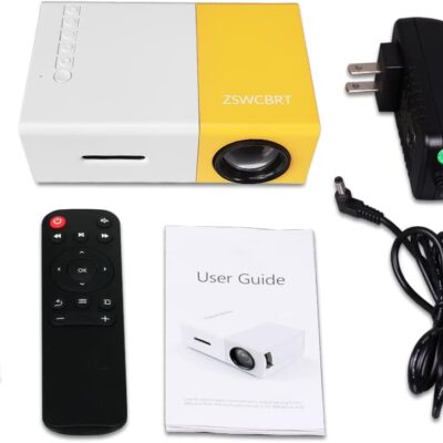 Portable mini projectors LED micro projector 1080P home party meeting theater projector Wireless Connect phones（Newest upgraded version ）