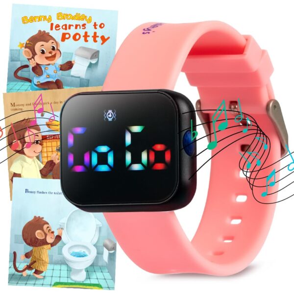 Potty Training Watch for Kids V2 – A Water Resistant Potty Reminder Device for Boys & Girls to Train Your Toddler with Fun/Musical & Vibration Interval Reminder with Potty...