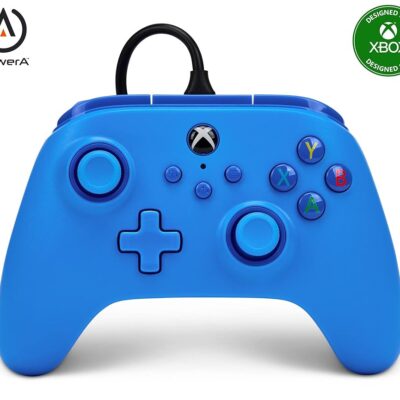 PowerA Wired Controller for Xbox Series X|S – Blue, gamepad, video game/gaming controller, works with Xbox One, Officially Licensed