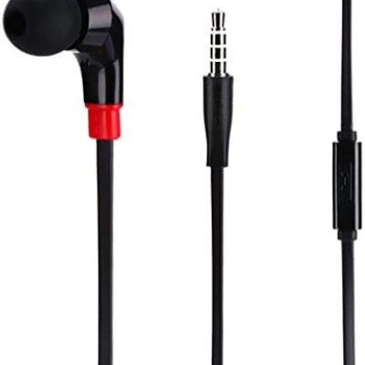 Premium Mono Headset Flat Wired Black Single Earphone Earbud Mic for iPhone SE, 6 6S, 6 and 6S Plus, 5S 5C 5 5G 4S (All Carriers Including AT&T, T-Mobile, Sprint, Verizon,…