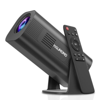 Projector Mini HALIMOMO,Ultra Short Throw with WiFi and Bluetooth, Outdoor Portable Movie Projector 8K Support, Auto Keystone Projector for Home/Phone/TV Stick/Laptop, H500