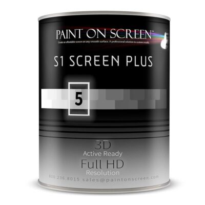 Projector Screen Paint | Single-Coat Short Throw Projector Screen Paint For Picture Perfect 1080 HD and 4K UHD Clarity | Designed For Outdoor Use | Silver, 1 Gallon