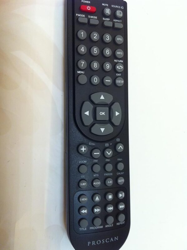 PROSCAN Combo Remote for PLED1526A-C PLEDV2213A-B PLEDV1520A Combo DVD+TV Remote