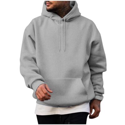 Pullover for Men Casual Pure Classic Hoodie Leisure Long Sleeve Sports Blouse Tops 2024 Oversized Sweatshirts