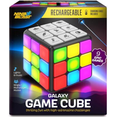 Rechargeable Game Activity Cube – 9 Fun Brain & Memory Games – Cool Toys for Boys and Girls – Birthday Gifts for Age 6, 7, 8, 9, 10, 11, 12 Year Old Kids Teens – Best Boy Toy…