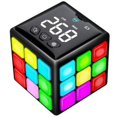 Rechargeable Game Handheld Cube, 15 Fun Brain & Memory Game with Score Screen, Cool Toys for Kids, Christmas Birthday Gifts for Boys Girls Aged 6-12+ Years Old, Toy Gift Idea…