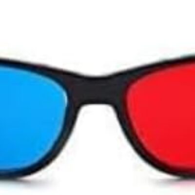 Red and Blue 3D Glasses Universal TV Movie Dimensional Video Frame 3D Glasses DVD Game Glass 3D Style Glasses for 3D Movies Games, 3D Viewing Glasses,Light Simple Design 3D…