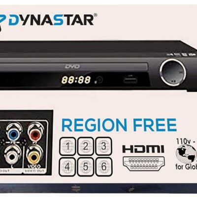 Region Free DVD Player Dynastar DVD-X9000HD with HDMI Output, Includes HDMI Cable, 110-220 – 240 Volts Mutli Region Code Free DVD Player