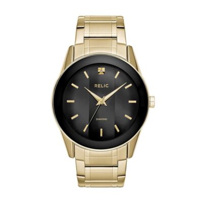 Relic by Fossil Men’s Rylan Three-Hand Gold Stainless Steel Bracelet Watch (Model: ZR77273)