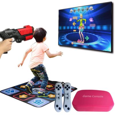 Retro Game Console with 900+ Games, 200+ Dance Songs, 21 AR Gun Shooting Game,Video Game System for Kids& Adults, Dance Mat& AR Gun Toy, TV Plug& Play, Toy Giftware for Boys &…