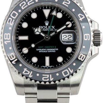 Rolex GMT-Master II Stainless Steel Watch Black Dial 116710LN