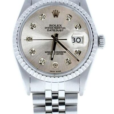 Rolex Mens Datejust 16030 Custom Diamond Dial (Certified Preowned)