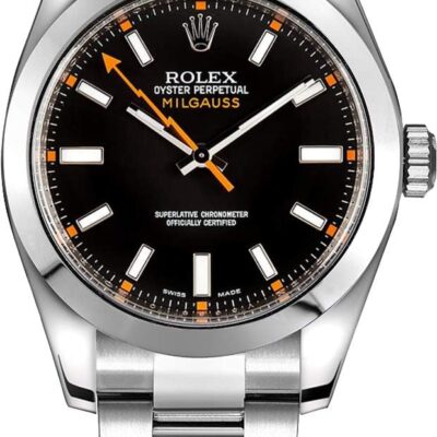 Rolex Milgauss Black Dial 40mm Men’s Watch 116400-BLKSDO