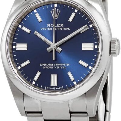 Rolex Oyster Perpetual 36 Automatic Chronometer Blue Dial Watch 126000BLSO