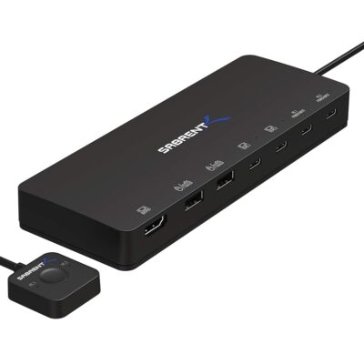 SABRENT 2 Port USB Type C KVM Switch with 60 Watt Power Delivery Option (USB KCPD)