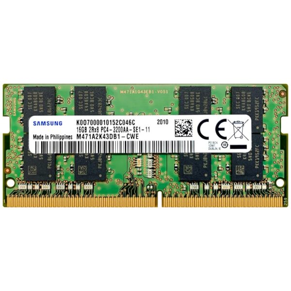 Samsung 16GB DDR4 3200MHz SODIMM PC4-25600 CL22 2Rx8 1.2V 260-Pin SO-DIMM Laptop Notebook RAM Memory Module M471A2K43DB1-CWE