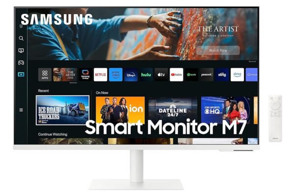 SAMSUNG 32-Inch M70C Series UHD Smart Computer Monitor w/Streaming TV, Gaming Hub, Adjustable Stand, Remote PC Access, Slimfit Camera, Multiple Ports, Mobile Connectivity,...