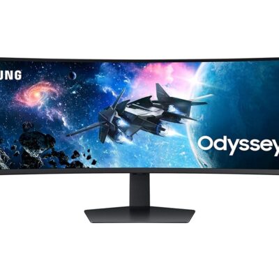 SAMSUNG 49-Inch Odyssey G9 Series DQHD 1000R Curved Gaming Monitor, 1ms(GtG), VESA DisplayHDR 1000, 240Hz, AMD FreeSync Premium Pro, Height Adjustable Stand, LS49CG954ENXZA, 2024