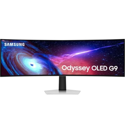 SAMSUNG 49″ Odyssey G93SC Series OLED Curved Gaming Monitor, 240Hz, 0.03ms, Dual QHD, DisplayHDR True Black 400, FreeSync Premium Pro, Height Adjustable Stand, 3 Year Warranty,…