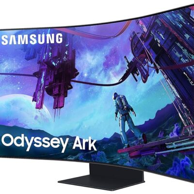 SAMSUNG 55″ Odyssey Ark 2nd Gen 4K UHD 1000R Curved Gaming Monitor, 165Hz, 1ms, 4 Input Multi View, Quantum Mini-LED, AMD FreeSync Premium Pro, HDR 10+, Height Adjustable…