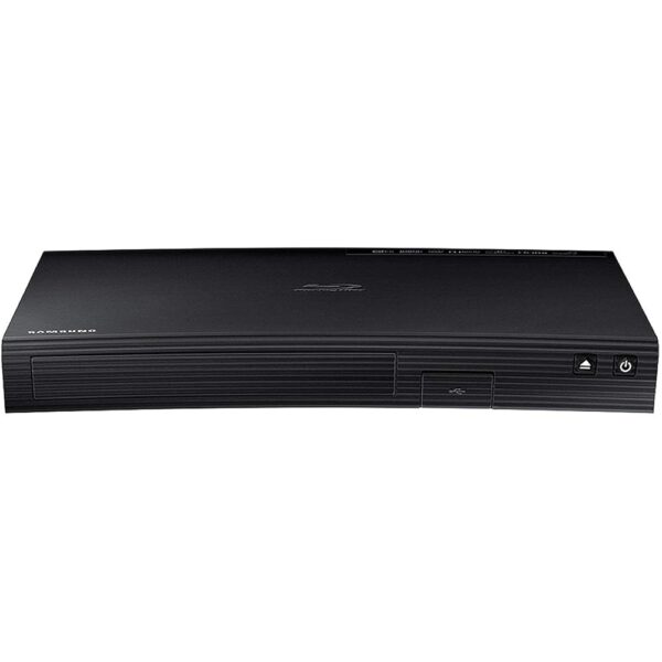 Samsung Blu-ray DVD Disc Player With 1080p Full HD Upconversion, Plays Blu-ray Discs, DVDs & CDs, Plus 6Ft High Speed HDMI Cable, Black Finish (Renewed)