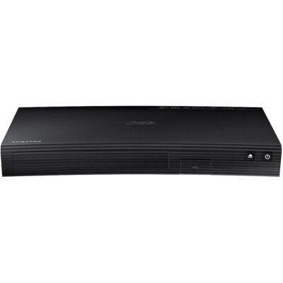 Samsung Blu-ray DVD Disc Player With Built-in Wi-Fi 1080p & Full HD Upconversion, Plays Blu-ray Discs, DVDs & CDs, Plus 6Ft High Speed HDMI Cable, Black Finish