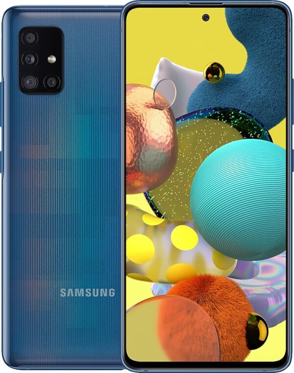 Samsung Galaxy A51 5G | A516U | 128GB | Single SIM | Android Smartphone | Prism Crush Blue - Verizon Locked - (Renewed)