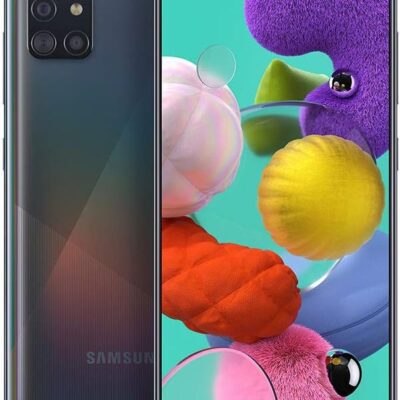 Samsung Galaxy A51 A515F 128GB DUOS GSM Unlocked Phone w/Quad Camera 48 MP + 12 MP + 5 MP + 5 MP (International Variant/US Compatible LTE) – Prism Crush Black