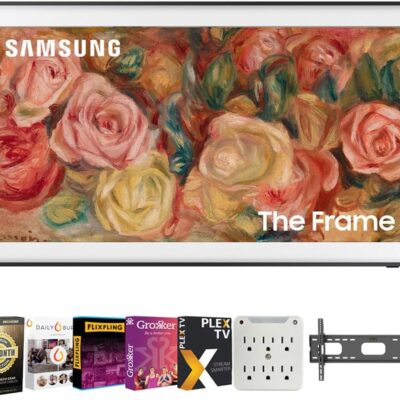 SAMSUNG QN50LS03DA 50 inch The Frame QLED 4K Smart TV (2024) with Premiere Movie Streaming Package + Deco Gear 4K HDMI 2.0 Cable x2 + Wall Mount & CPS Exclusive 26 Month…