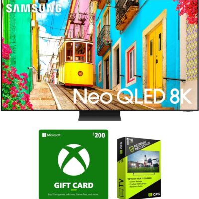 SAMSUNG QN65QN800D 65 Inch Neo QLED 8K Smart TV (2024 Model) Bundle with Microsoft Value Pack & 1 YR CPS Enhanced Protection Pack