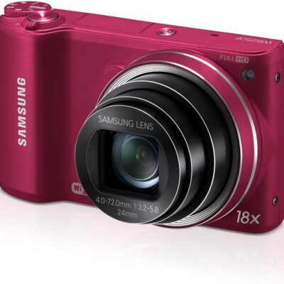 Samsung WB250F Smart Wi-Fi Digital Camera, 14.23 Mega Pixal with 18x Optical ZOOM, 3″ LCD display Wi-Fi (Red)