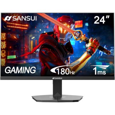 SANSUI 24 Inch Gaming Monitor 180Hz, DP 1.4 x1 HDMI 2.0 x2 Ports IPS Panel High Refresh Rate Computer Monitor, Racing FPS RTS Modes, 1ms Response Time 110% sRGB (ES-G24F4, HDMI…