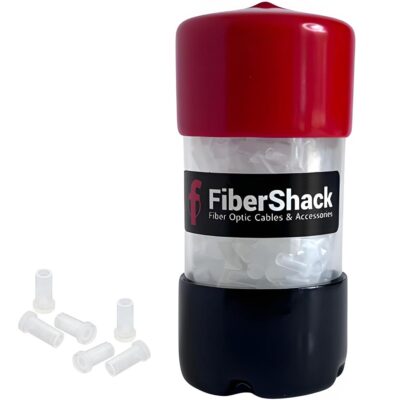 SC Fiber Optic Dust Caps for Fiber Optic Cables and End Faces – 400 Fiber Dust Caps for APC, SC, FC Protection in a Convenient Easy Open Tube