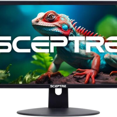 Sceptre 20″ 1600×900 75Hz Ultra Thin LED Monitor 2x HDMI VGA Built-in Speakers, Machine Black Wide Viewing Angle 170° (Horizontal) / 160° (Vertical)