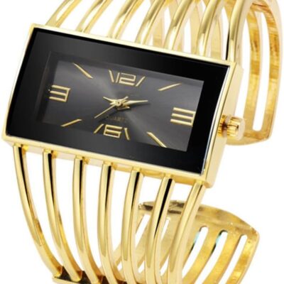 SENRUD Fashion Cuff Bracelet Watches for Women Luxury Rectangular Dial Analog Quartz Wrist Watch Gifts for Ladies