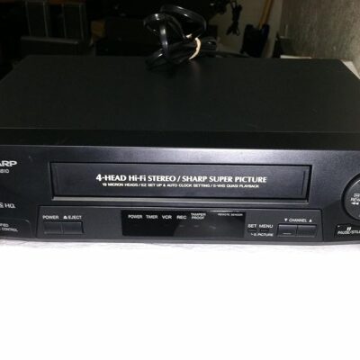 Sharp VC-H810 VCR Video Cassette Recorder 4-Head Hi-Fi Stereo VHS Player. VHS HQ. Sharp Super Picture. Works Great. Energy Saver Star Rated Device. (Renewed)