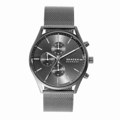 Skagen Holst Men’s Watch with Stainless Steel Mesh or Leather Band