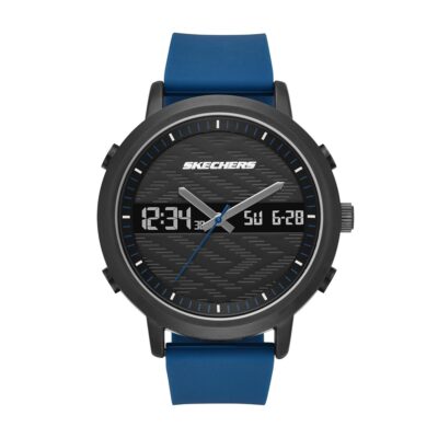 Skechers Men’s Lawndale Analog-Digital Chronograph Watch, Color: Black, Navy (Model: SR5072)