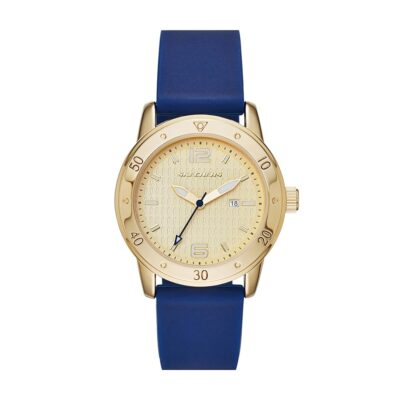 Skechers Women’s Redondo Quartz Three-Hand Date Watch, Color: Gold, Navy (Model: SR6052)