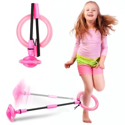 Skip Ball, Portable Foldable Colorful Flash Wheel Swing Ball, Kids Toys for Girls & Boys for Skip It, Sports Fitness Toys for Kids & Adults. Gifts for Mom Women & Girls Toys Age…