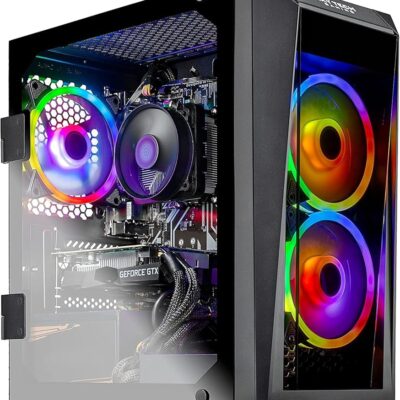 SkyTech Blaze II Gaming Computer PC Desktop – Ryzen 5 2600 6-Core 3.4 GHz, NVIDIA GeForce GTX 1660 6G, 500G SSD, 8GB DDR4, RGB, AC WiFi, Windows 10 Home 64-bit