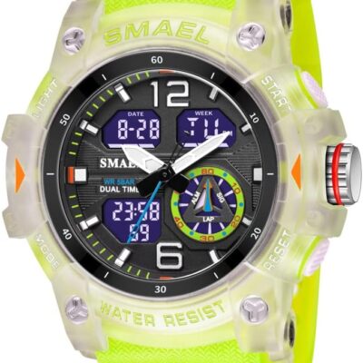 SMAEL Sports Dual Display Watch for Men Led Digital Quartz Waterproof Watches Men’s Top Luxury Brand Clock Relogio Masculino