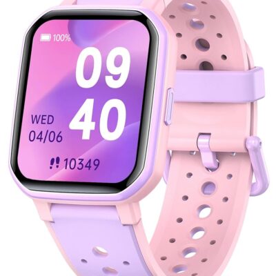 Smart Watch for Kids Teens, Games Fitness Tracker Boy Girls with 20 Sport Modes, Pedometer, Sleep Monitor, Kids Wrist Watch Birthday Gifts Toy Gift for Girls Boys 6-16 (Purple)