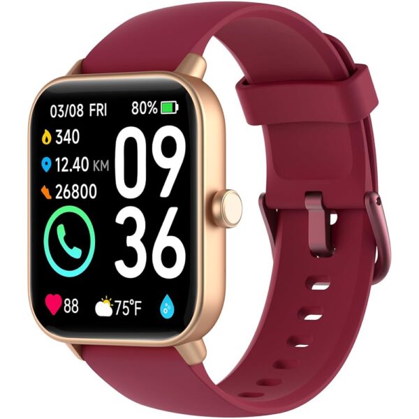 Smart Watch for Women,1.8"Fitness Watch(Answer/Make Call),Alexa Built-in, [24H Heart Rate Sleep Blood Oxygen Monitor],5ATM Waterproof,100 Sports Modes Step Calorie Women Watches...