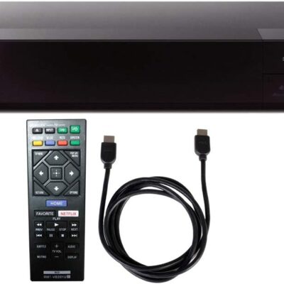 Sony Streaming Blu-ray Disc Player with Wi-Fi (BDP-S3700) with 6ft High Speed HDMI Cable